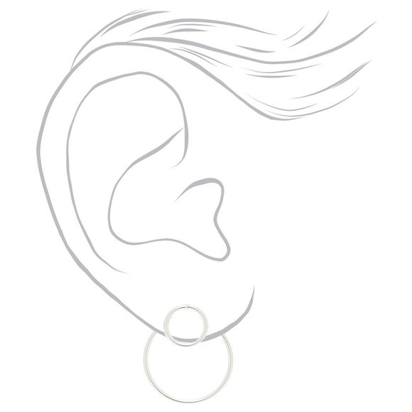 NEW Sterling Silver Front & Back Circle Earrings - Picture 5 of 5